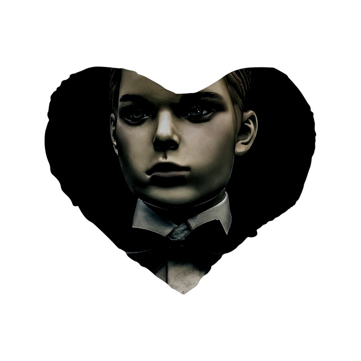 Evil Boy Manikin Portrait Standard 16  Premium Heart Shape Cushions