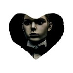 Evil Boy Manikin Portrait Standard 16  Premium Heart Shape Cushions Back