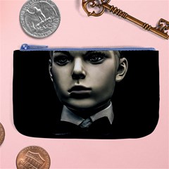 Evil Boy Manikin Portrait Large Coin Purse by dflcprintsclothing