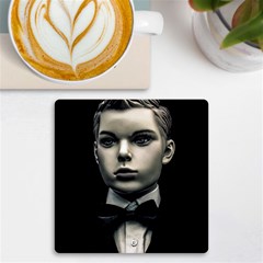 Evil Boy Manikin Portrait Uv Print Square Tile Coaster 