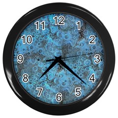 Abstract Surface Texture Background Wall Clock (black) by dflcprintsclothing