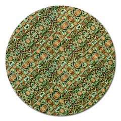 Colorful Stylized Botanic Motif Pattern Magnet 5  (round) by dflcprintsclothing