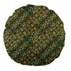 Colorful Stylized Botanic Motif Pattern Large 18  Premium Flano Round Cushions by dflcprintsclothing