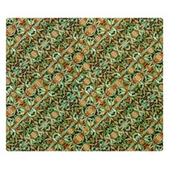 Colorful Stylized Botanic Motif Pattern Double Sided Flano Blanket (small) 