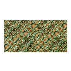 Colorful Stylized Botanic Motif Pattern Satin Wrap by dflcprintsclothing