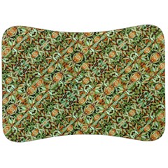 Colorful Stylized Botanic Motif Pattern Velour Seat Head Rest Cushion