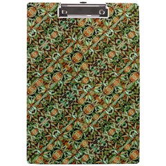 Colorful Stylized Botanic Motif Pattern A4 Clipboard by dflcprintsclothing