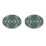 Abstract pattern geometric backgrounds Cufflinks (Oval) Front(Pair)