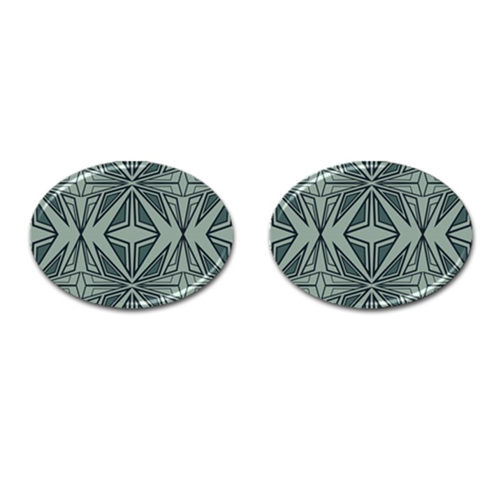 Abstract pattern geometric backgrounds Cufflinks (Oval)