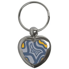 Abstract Pattern Geometric Backgrounds Key Chain (heart) by Eskimos