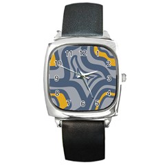 Abstract Pattern Geometric Backgrounds Square Metal Watch by Eskimos