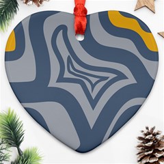 Abstract pattern geometric backgrounds Heart Ornament (Two Sides)