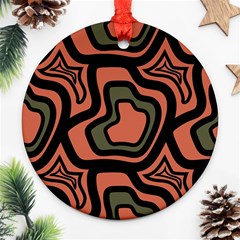 Abstract Pattern Geometric Backgrounds Ornament (round) by Eskimos