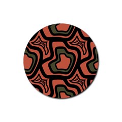 Abstract Pattern Geometric Backgrounds Rubber Round Coaster (4 Pack) by Eskimos