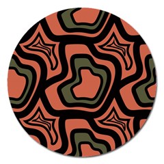 Abstract Pattern Geometric Backgrounds Magnet 5  (round) by Eskimos