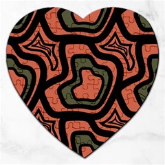 Abstract Pattern Geometric Backgrounds Jigsaw Puzzle (heart) by Eskimos