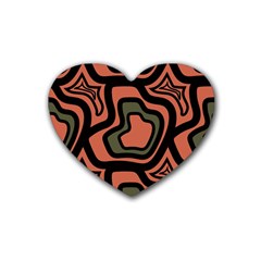 Abstract Pattern Geometric Backgrounds Rubber Coaster (heart) by Eskimos