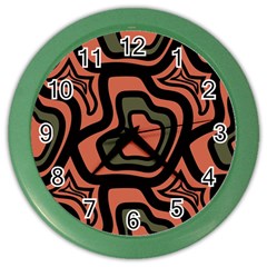 Abstract Pattern Geometric Backgrounds Color Wall Clock