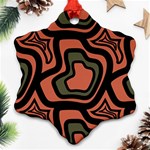 Abstract pattern geometric backgrounds Snowflake Ornament (Two Sides) Front