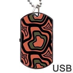 Abstract Pattern Geometric Backgrounds Dog Tag Usb Flash (two Sides) by Eskimos