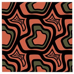 Abstract Pattern Geometric Backgrounds Wooden Puzzle Square by Eskimos