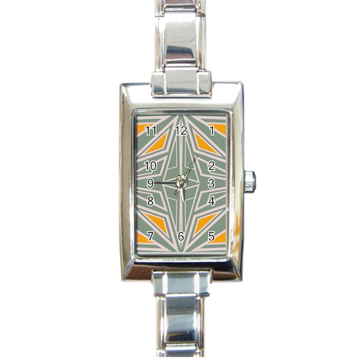 Abstract pattern geometric backgrounds Rectangle Italian Charm Watch