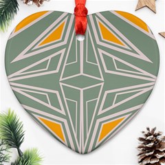 Abstract Pattern Geometric Backgrounds Heart Ornament (two Sides) by Eskimos