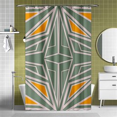 Abstract Pattern Geometric Backgrounds Shower Curtain 48  X 72  (small)  by Eskimos