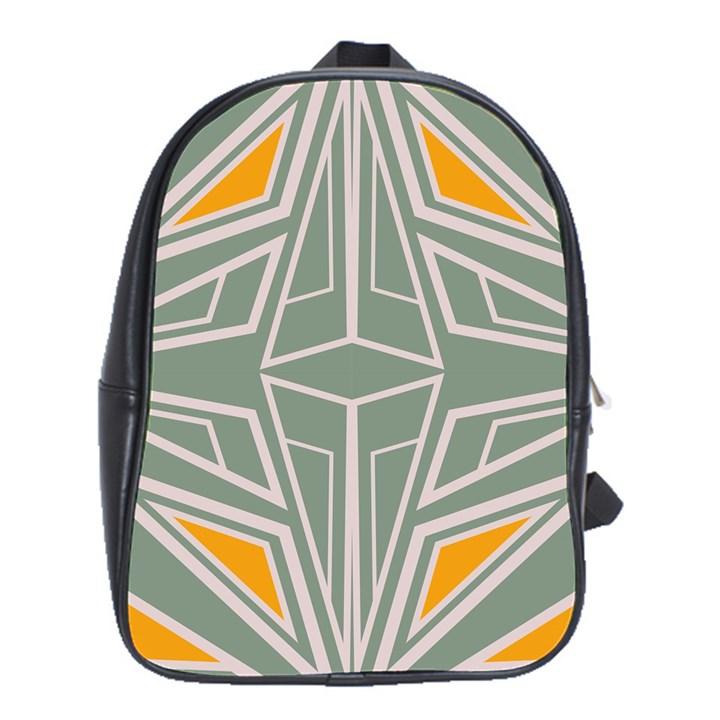 Abstract pattern geometric backgrounds School Bag (XL)