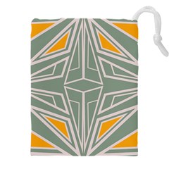 Abstract Pattern Geometric Backgrounds Drawstring Pouch (4xl) by Eskimos