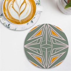 Abstract Pattern Geometric Backgrounds Uv Print Round Tile Coaster by Eskimos