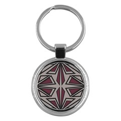 Abstract Pattern Geometric Backgrounds Key Chain (round) by Eskimos