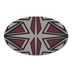 Abstract Pattern Geometric Backgrounds Oval Magnet by Eskimos