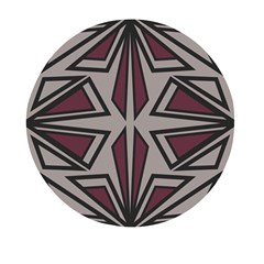 Abstract Pattern Geometric Backgrounds Mini Round Pill Box by Eskimos