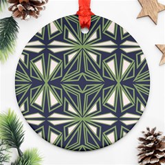 Abstract Pattern Geometric Backgrounds Ornament (round) by Eskimos