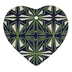 Abstract Pattern Geometric Backgrounds Heart Ornament (two Sides) by Eskimos