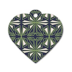 Abstract Pattern Geometric Backgrounds Dog Tag Heart (one Side) by Eskimos