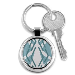 Abstract Pattern Geometric Backgrounds Key Chain (round) by Eskimos