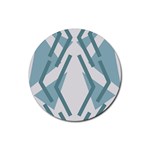 Abstract pattern geometric backgrounds Rubber Coaster (Round) Front