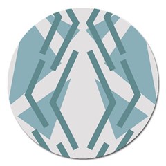 Abstract Pattern Geometric Backgrounds Magnet 5  (round) by Eskimos