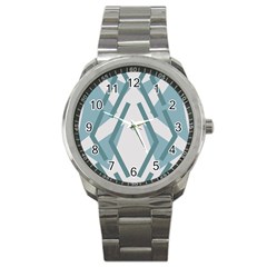 Abstract Pattern Geometric Backgrounds Sport Metal Watch by Eskimos