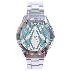 Abstract Pattern Geometric Backgrounds Stainless Steel Analogue Watch by Eskimos