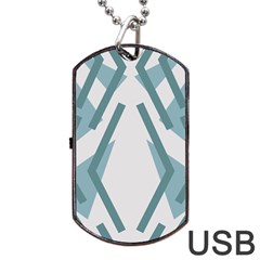 Abstract Pattern Geometric Backgrounds Dog Tag Usb Flash (two Sides) by Eskimos