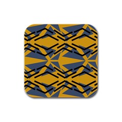 Abstract Pattern Geometric Backgrounds Rubber Square Coaster (4 Pack) by Eskimos