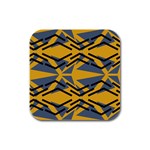 Abstract pattern geometric backgrounds Rubber Square Coaster (4 pack) Front