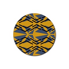 Abstract Pattern Geometric Backgrounds Rubber Round Coaster (4 Pack) by Eskimos