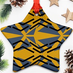 Abstract Pattern Geometric Backgrounds Star Ornament (two Sides) by Eskimos