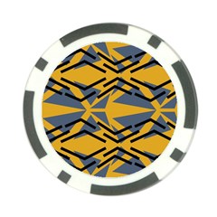 Abstract Pattern Geometric Backgrounds Poker Chip Card Guard (10 Pack) by Eskimos