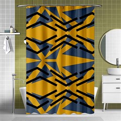 Abstract Pattern Geometric Backgrounds Shower Curtain 48  X 72  (small)  by Eskimos