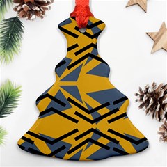 Abstract Pattern Geometric Backgrounds Christmas Tree Ornament (two Sides) by Eskimos